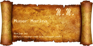 Muser Marina névjegykártya